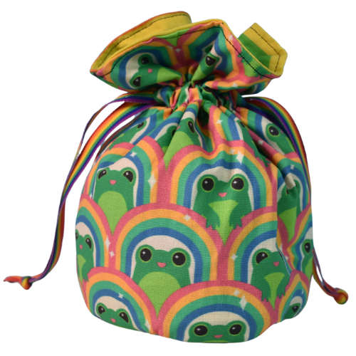Rainbow Frogs Dice Bag