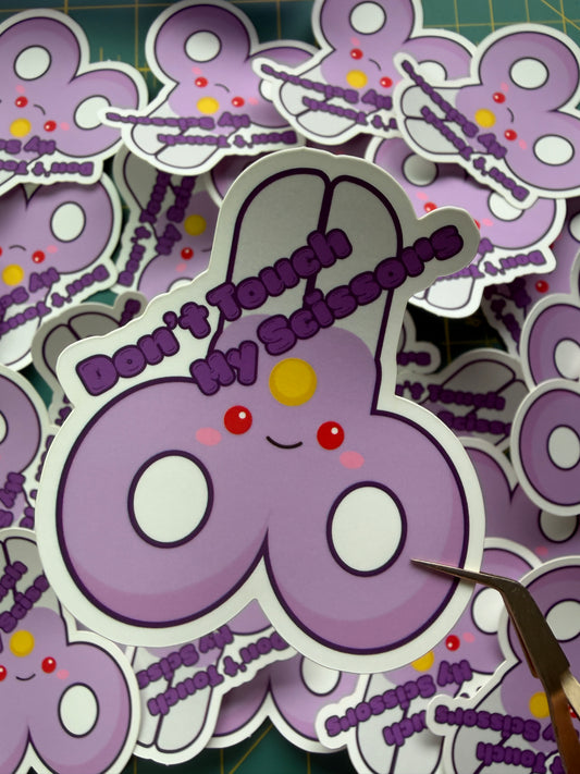 Don't Touch My Scissors Sticker