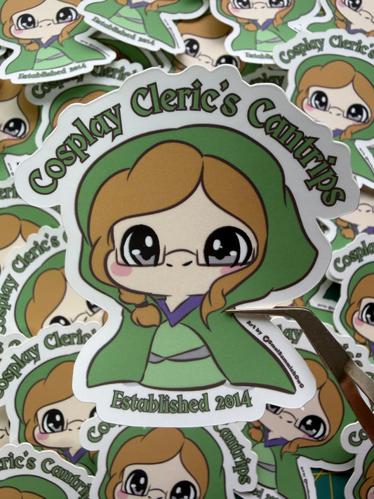 Cosplay Cleric's Cantrips Sticker
