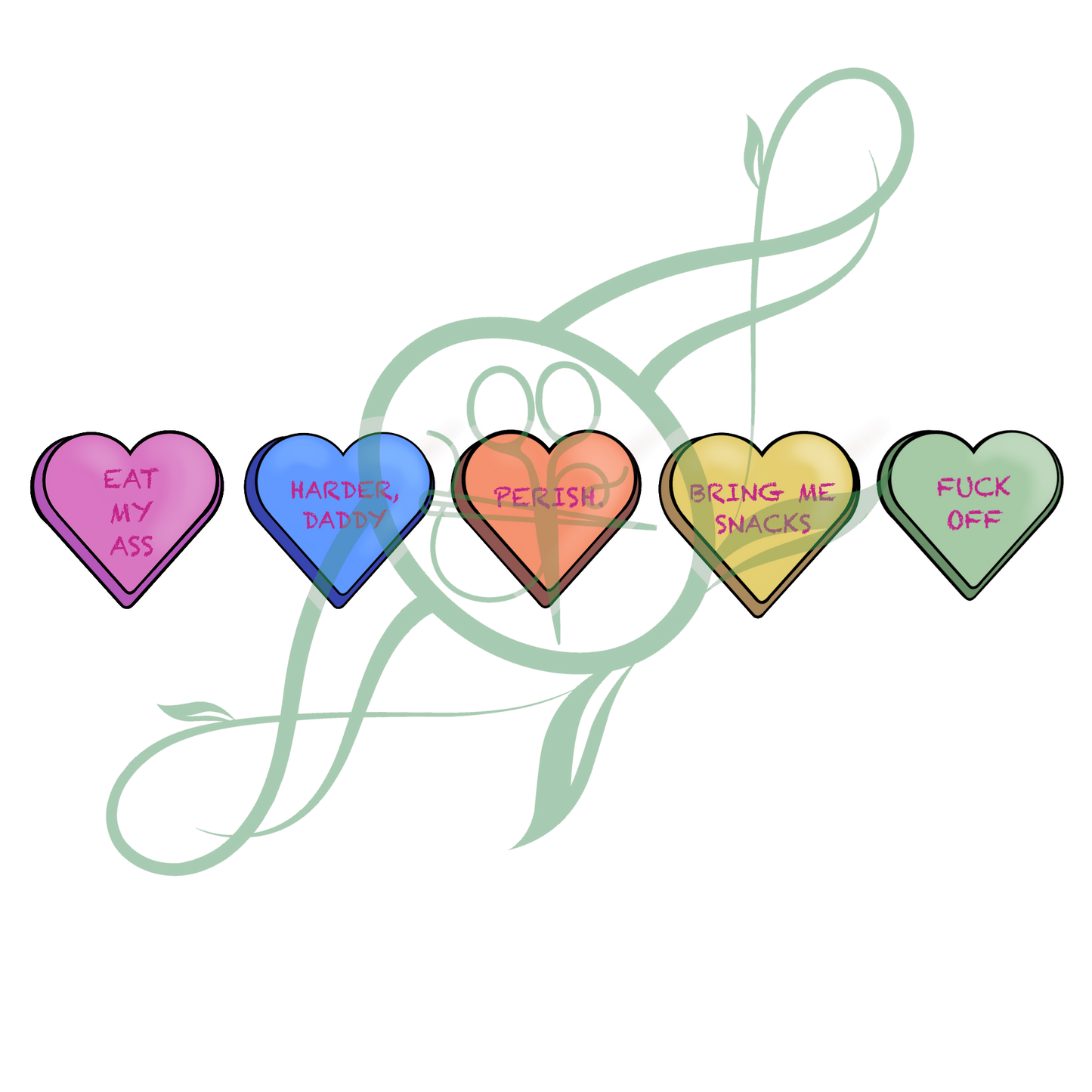 Conversation Hearts Sticker Pack