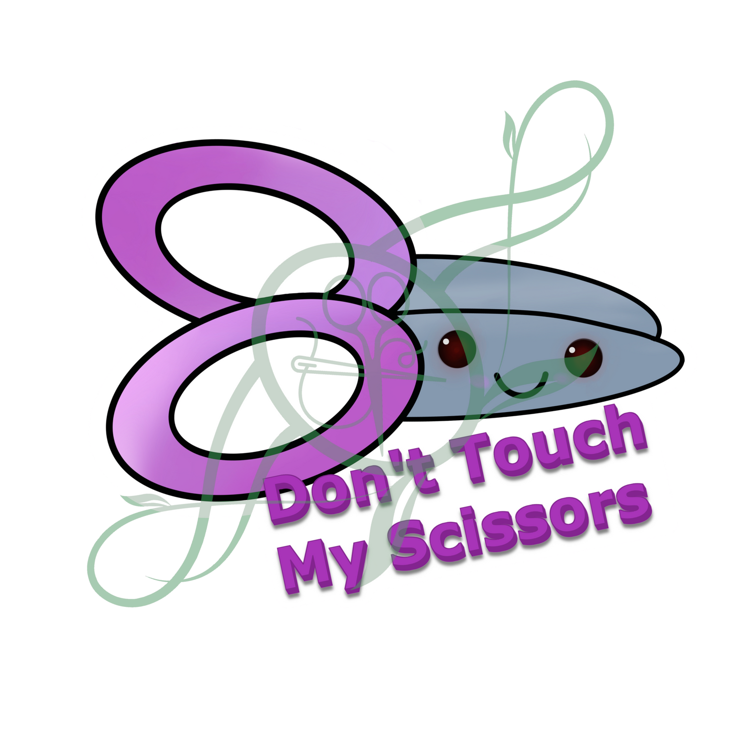 Don't Touch My Scissors Sticker