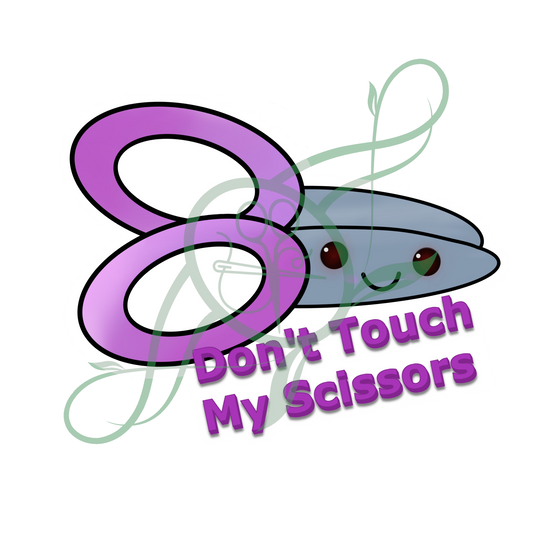 Don't Touch My Scissors Sticker