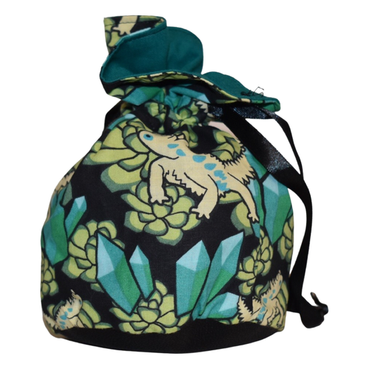 Crystals, Succulents & Lizards Dice Bag