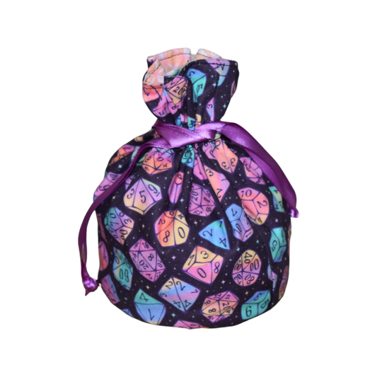 Pastel Polyhedrons Dice Bag