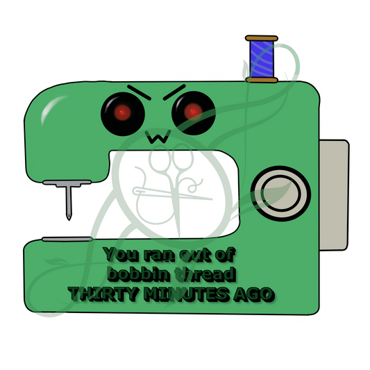 Evil Sewing Machine Sticker