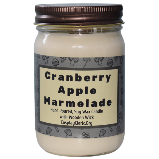Cranberry Apple Marmelade Wooden Wick Soy Wax Candle