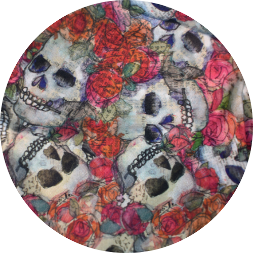 Floral Skull Dice Bag