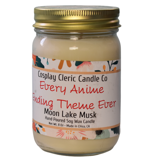 Every Anime Ending Theme (Moon Lake Musk) - soy wax candle