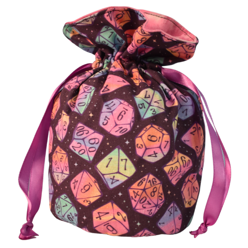 Pastel Polyhedrons Dice Bag