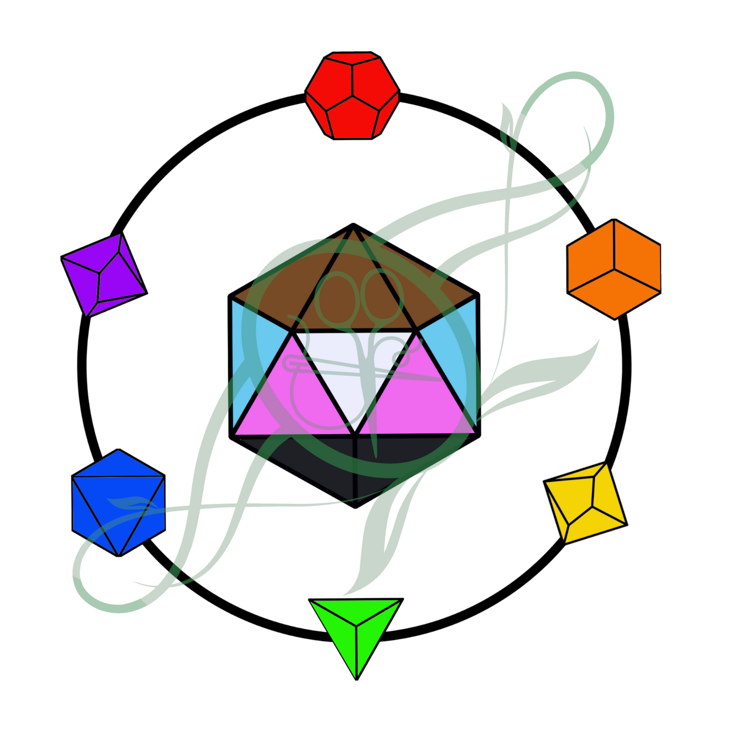 Gay Polyhedrons Sticker