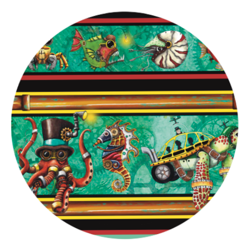 Steampunk Aquascape Dice Bag