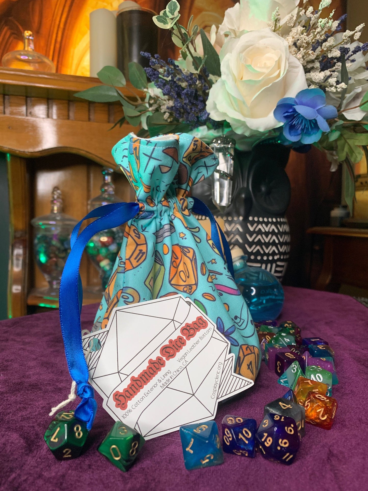 "Blue Dice" Dice Bag